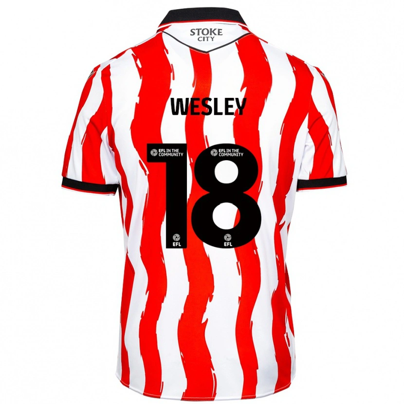 Danxen Dzieci Wesley Moraes #18 Biało-Czerwony Domowa Koszulka 2025/26 Koszulki Klubowe