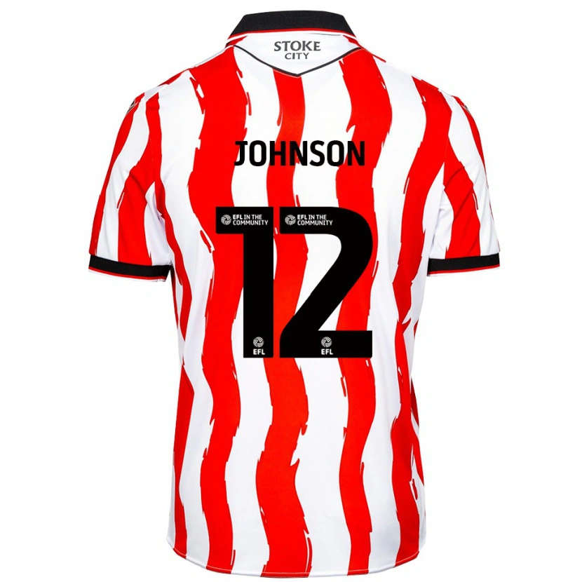 Danxen Dzieci Daniel Johnson #12 Biało-Czerwony Domowa Koszulka 2025/26 Koszulki Klubowe