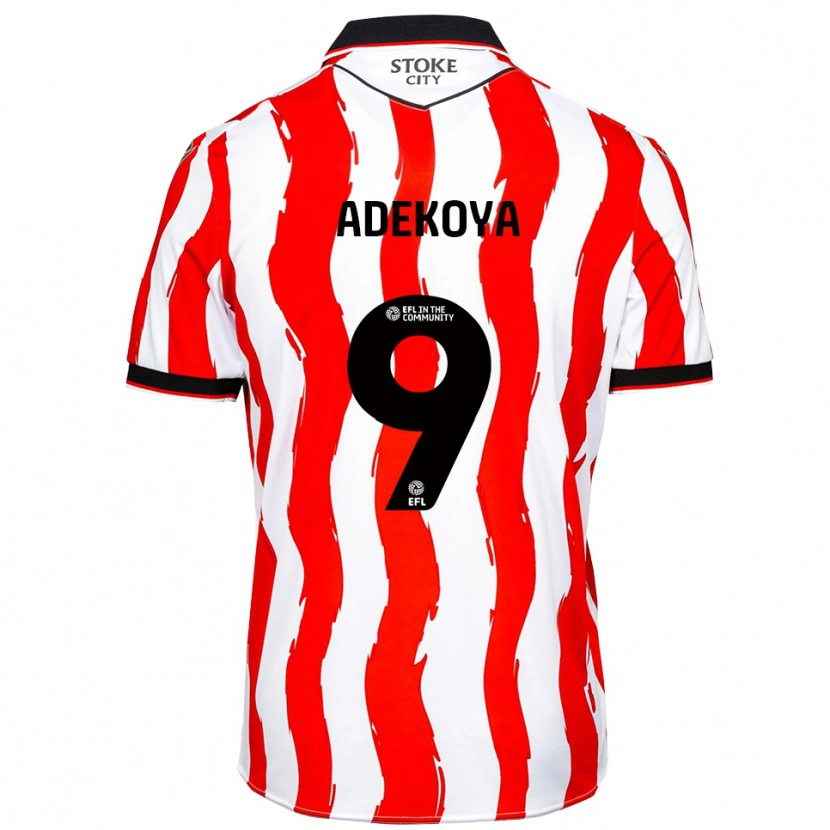 Danxen Dzieci Dean Adekoya #9 Biało-Czerwony Domowa Koszulka 2025/26 Koszulki Klubowe