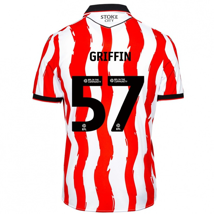 Danxen Dzieci Jake Griffin #57 Biało-Czerwony Domowa Koszulka 2025/26 Koszulki Klubowe