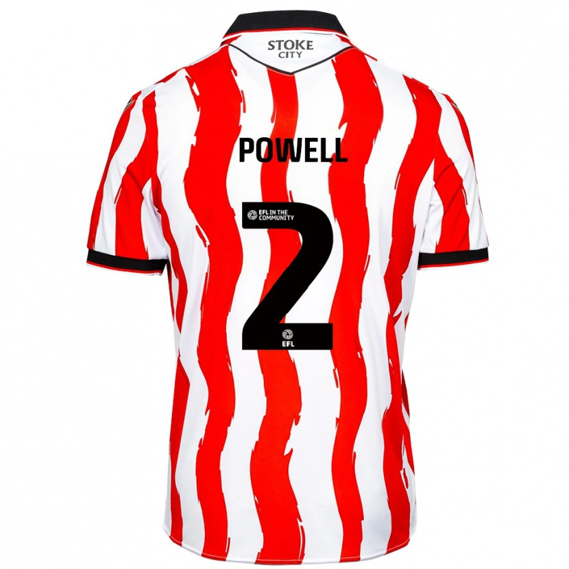 Danxen Dzieci Owen Powell #2 Biało-Czerwony Domowa Koszulka 2025/26 Koszulki Klubowe