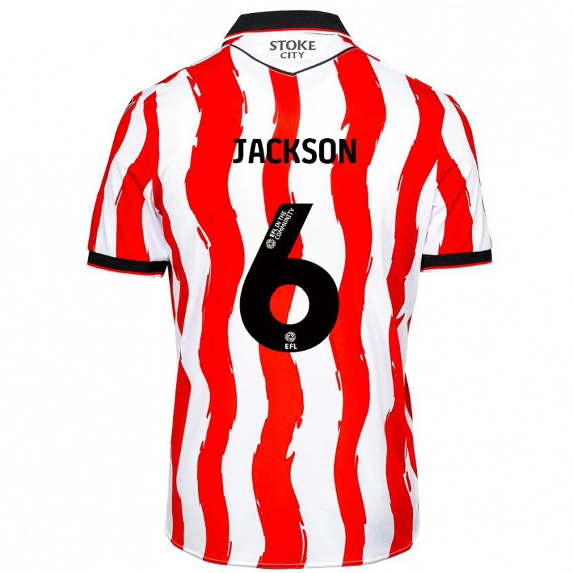 Danxen Dzieci Jackson Kelly #6 Biało-Czerwony Domowa Koszulka 2025/26 Koszulki Klubowe