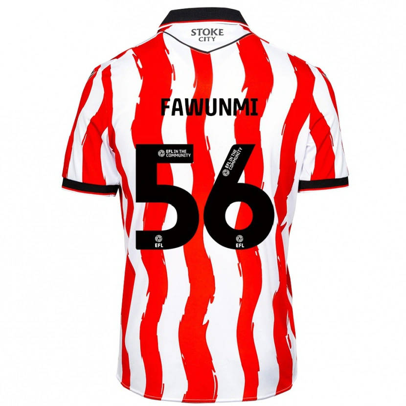Danxen Dzieci Favour Fawunmi #56 Biało-Czerwony Domowa Koszulka 2025/26 Koszulki Klubowe