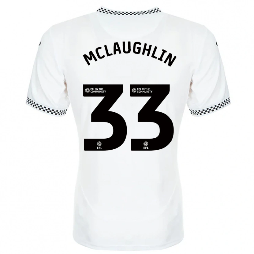 Danxen Dzieci Jon Mclaughlin #33 Biało-Pomarańczowy Domowa Koszulka 2025/26 Koszulki Klubowe