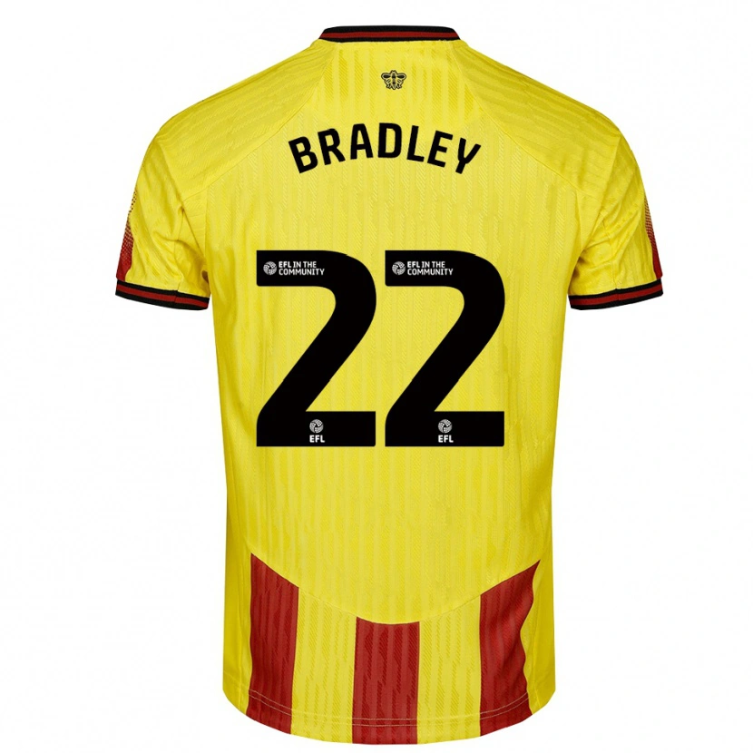 Danxen Dzieci Jade Bradley #22 Żółto-Czerwony Domowa Koszulka 2025/26 Koszulki Klubowe