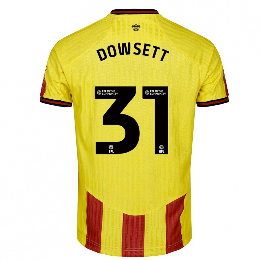 Danxen Dzieci Rebekah Dowsett #31 Żółto-Czerwony Domowa Koszulka 2025/26 Koszulki Klubowe