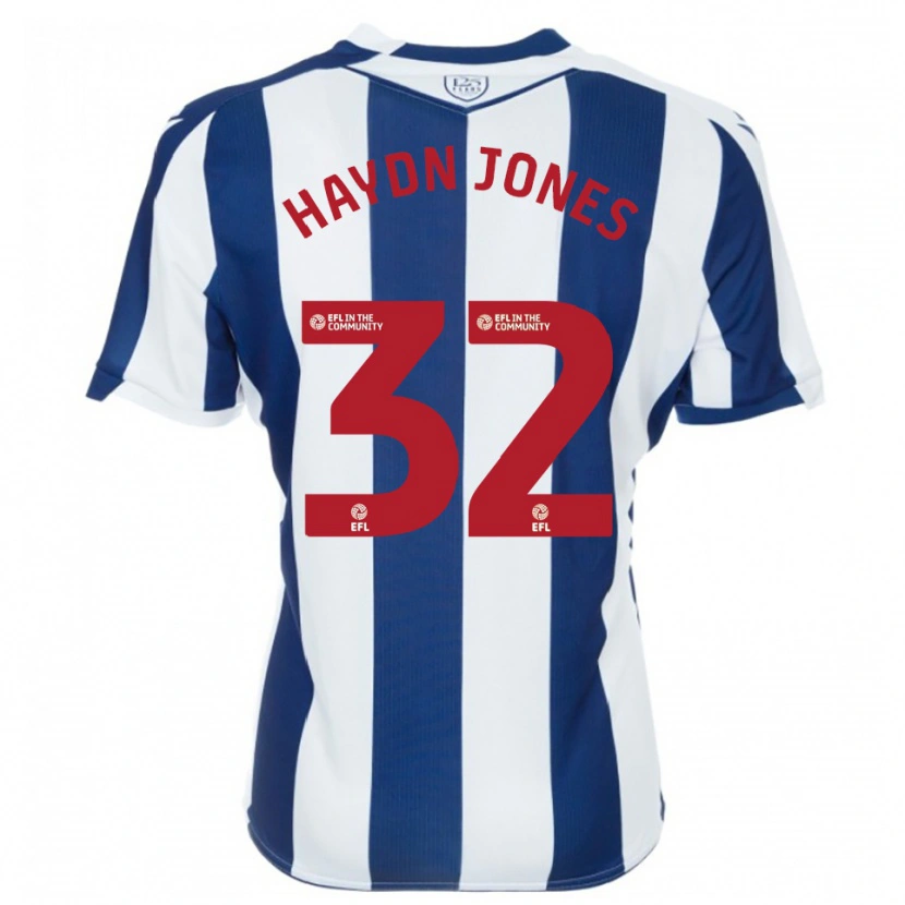 Danxen Dzieci Mackenzie Haydn Jones #32 Granatowo-Biały Domowa Koszulka 2025/26 Koszulki Klubowe