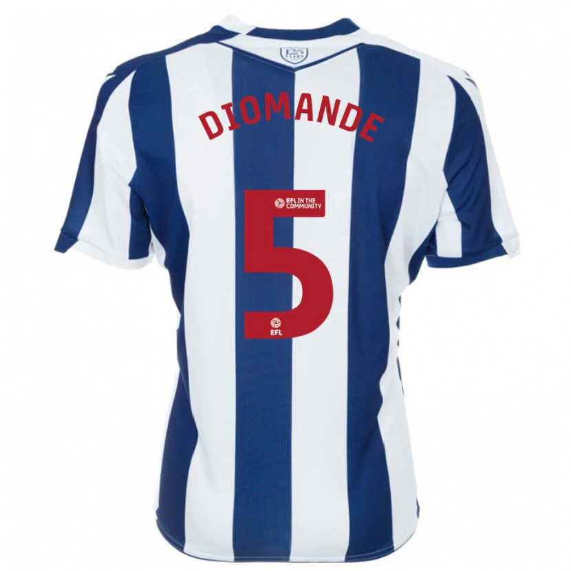 Danxen Dzieci Muhamed Diomande #5 Granatowo-Biały Domowa Koszulka 2025/26 Koszulki Klubowe