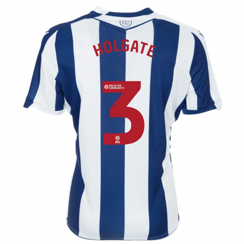 Danxen Dzieci Mason Holgate #3 Granatowo-Biały Domowa Koszulka 2025/26 Koszulki Klubowe