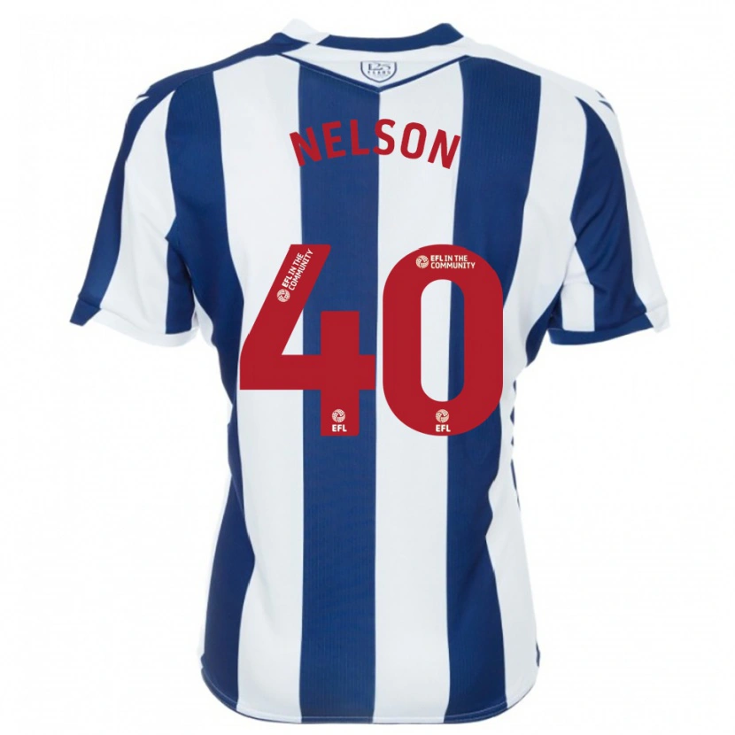 Danxen Dzieci Deago Nelson #40 Granatowo-Biały Domowa Koszulka 2025/26 Koszulki Klubowe