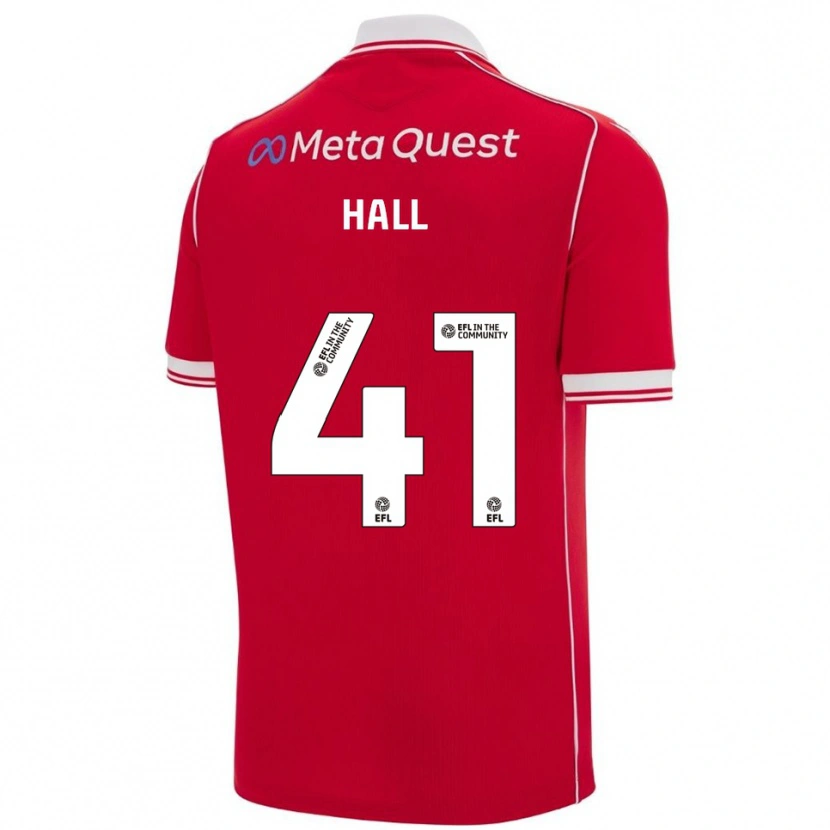 Danxen Dzieci Liam Hall #41 Czerwono-Biały Domowa Koszulka 2025/26 Koszulki Klubowe