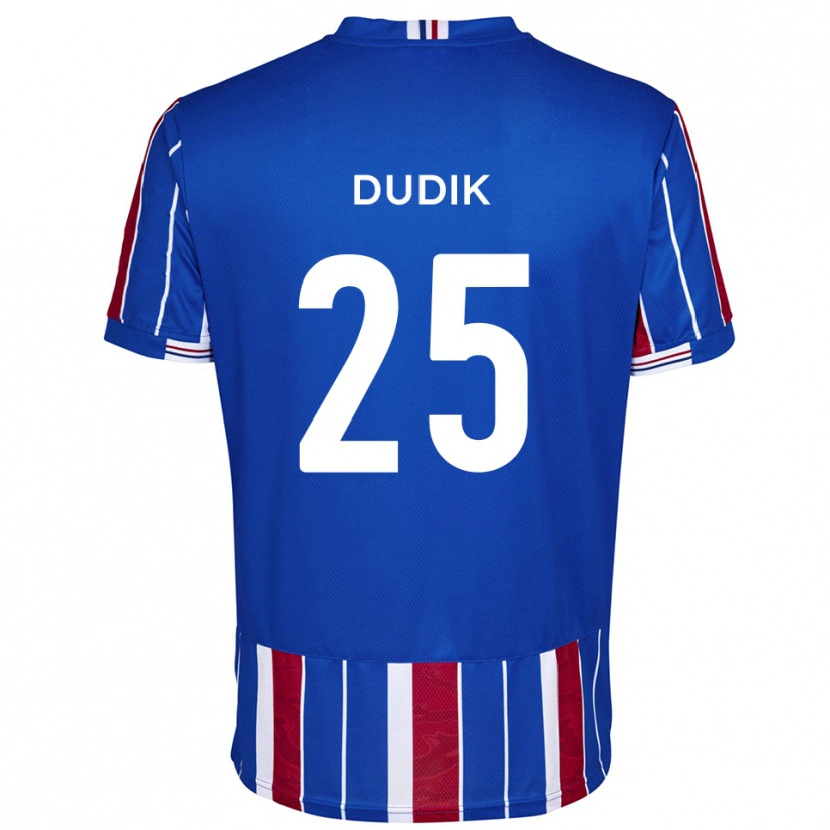 Danxen Dzieci Anton Dudik #25 Niebiesko-Czerwono-Biały Domowa Koszulka 2025/26 Koszulki Klubowe