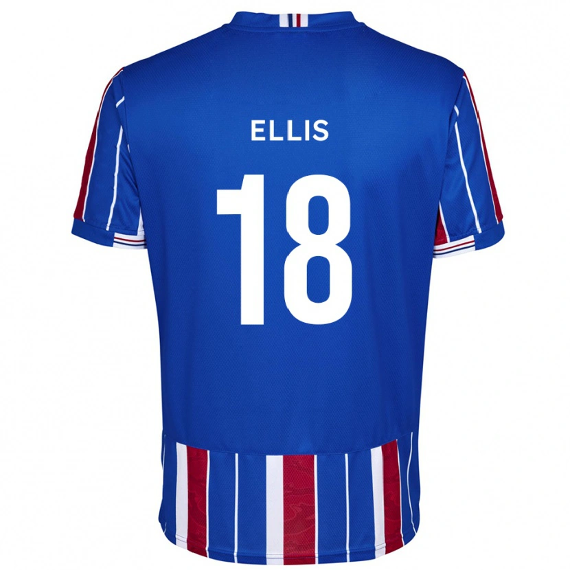 Danxen Dzieci Jack Ellis #18 Niebiesko-Czerwono-Biały Domowa Koszulka 2025/26 Koszulki Klubowe