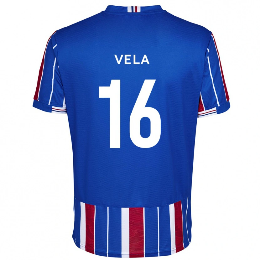 Danxen Dzieci Josh Vela #16 Niebiesko-Czerwono-Biały Domowa Koszulka 2025/26 Koszulki Klubowe