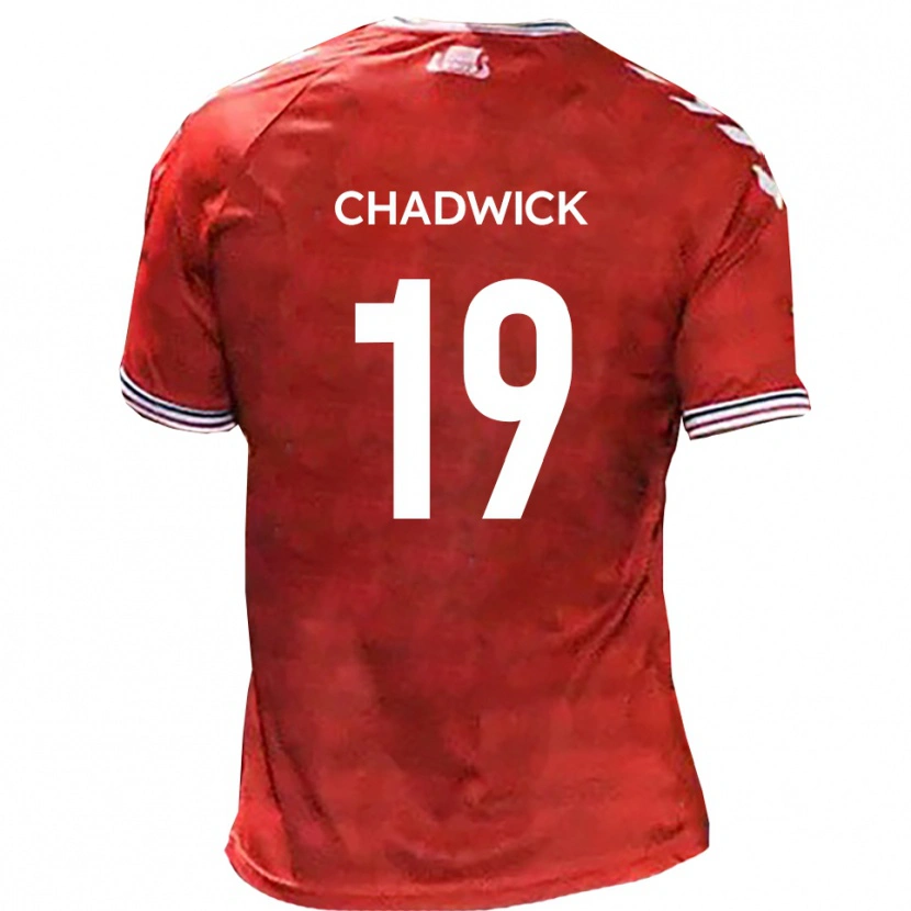 Danxen Dzieci Billy Chadwick #19 Czerwono-Biały Domowa Koszulka 2025/26 Koszulki Klubowe