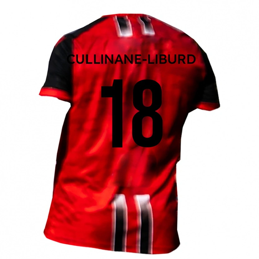 Danxen Dzieci Jordan Cullinane-Liburd #18 Czerwono-Czarny Domowa Koszulka 2025/26 Koszulki Klubowe
