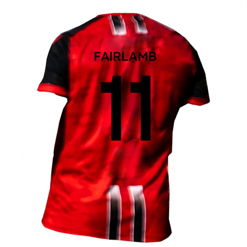 Danxen Dzieci Luke Fairlamb #11 Czerwono-Czarny Domowa Koszulka 2025/26 Koszulki Klubowe