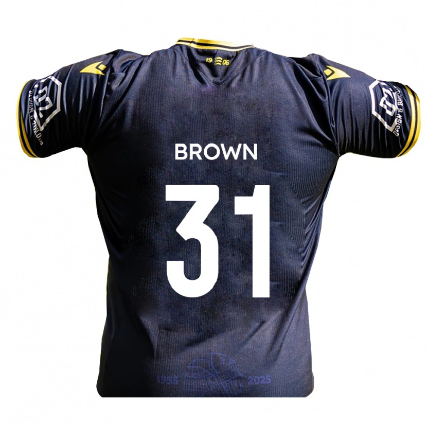 Danxen Dzieci Charlie Brown #31 Granatowo-Żółty Domowa Koszulka 2025/26 Koszulki Klubowe