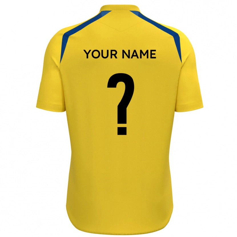 Danxen Dzieci Twoje Imię #0 Żółto-Niebieski Domowa Koszulka 2025/26 Koszulki Klubowe