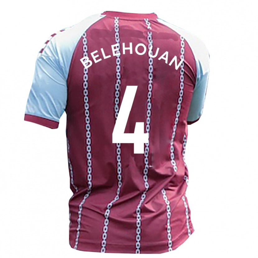 Danxen Dzieci Jean Belehouan #4 Błękitny Rdzawy Czerwony Domowa Koszulka 2025/26 Koszulki Klubowe