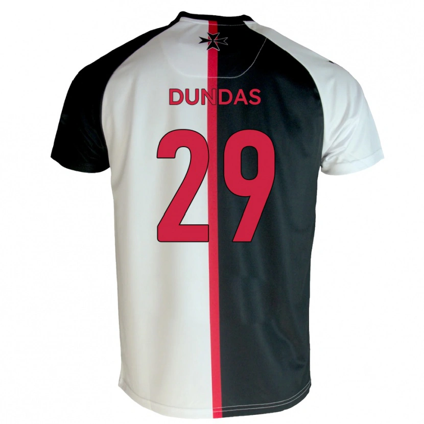 Danxen Dzieci Jadyn Dundas #29 Biało-Czarny Domowa Koszulka 2025/26 Koszulki Klubowe