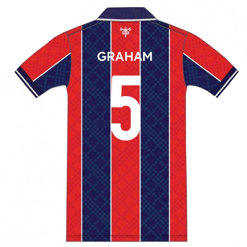 Danxen Dzieci Sam Graham #5 Czerwono-Granatowy Domowa Koszulka 2025/26 Koszulki Klubowe