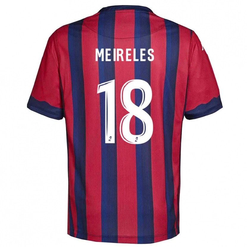 Danxen Dzieci Andreia Meireles #18 Bordowo-Granatowy Domowa Koszulka 2025/26 Koszulki Klubowe