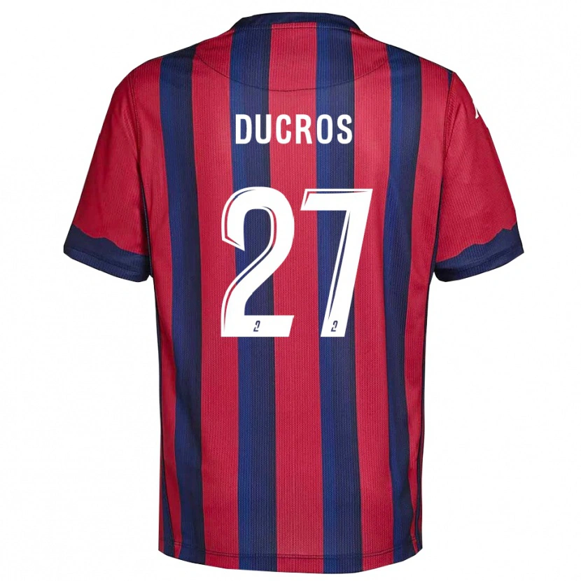 Danxen Dzieci Estelle Ducros #27 Bordowo-Granatowy Domowa Koszulka 2025/26 Koszulki Klubowe