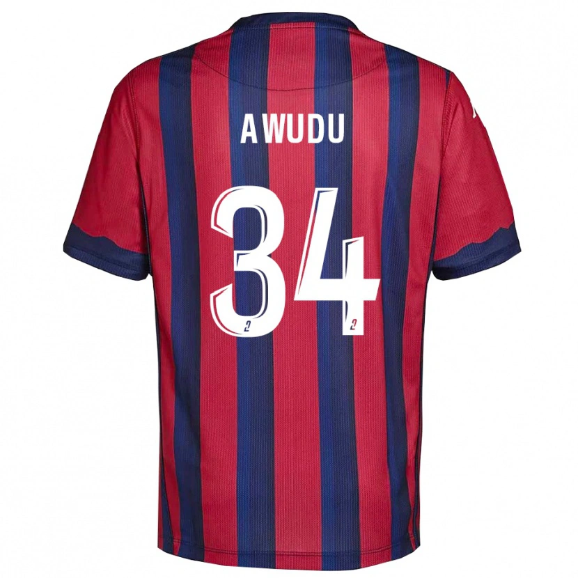 Danxen Dzieci Sumaila Awudu #34 Bordowo-Granatowy Domowa Koszulka 2025/26 Koszulki Klubowe