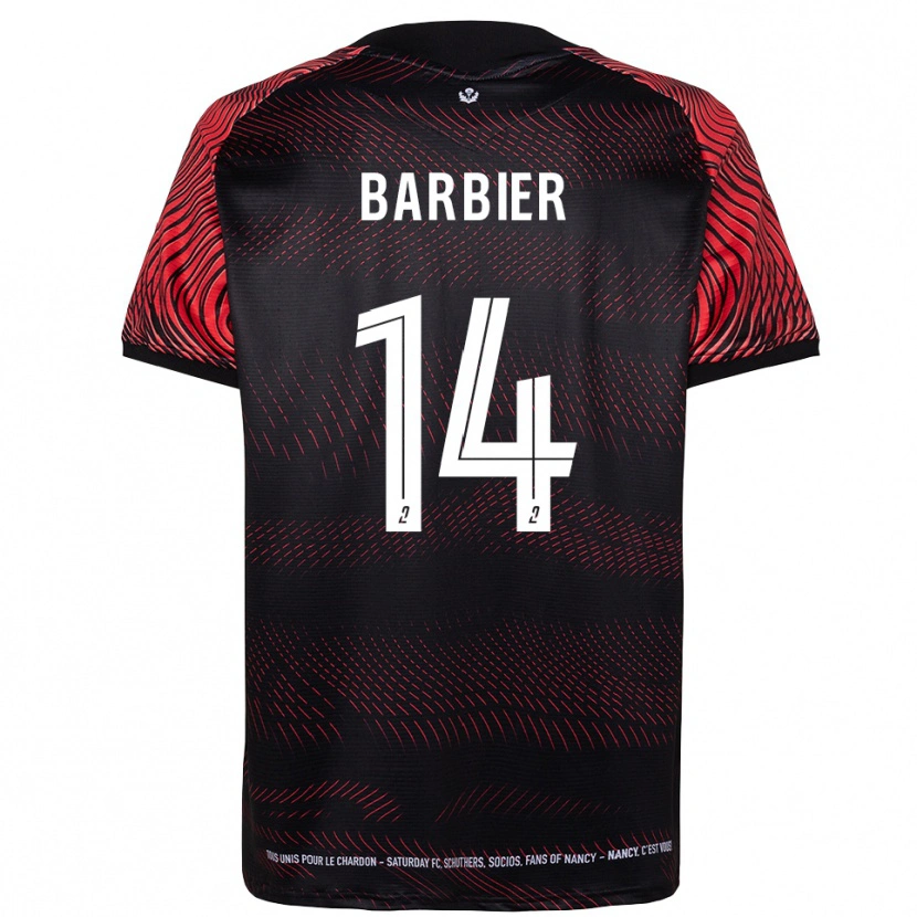 Danxen Dzieci Hugo Barbier #14 Biało-Czerwony Domowa Koszulka 2025/26 Koszulki Klubowe