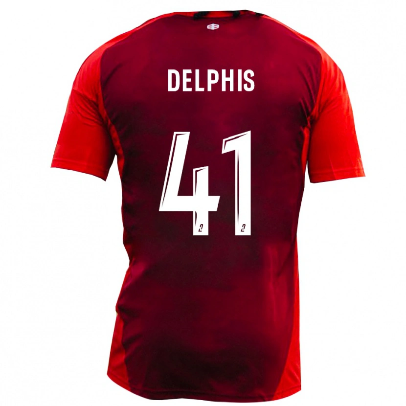 Danxen Dzieci Thibault Delphis #41 Czerwono-Bordowy Domowa Koszulka 2025/26 Koszulki Klubowe