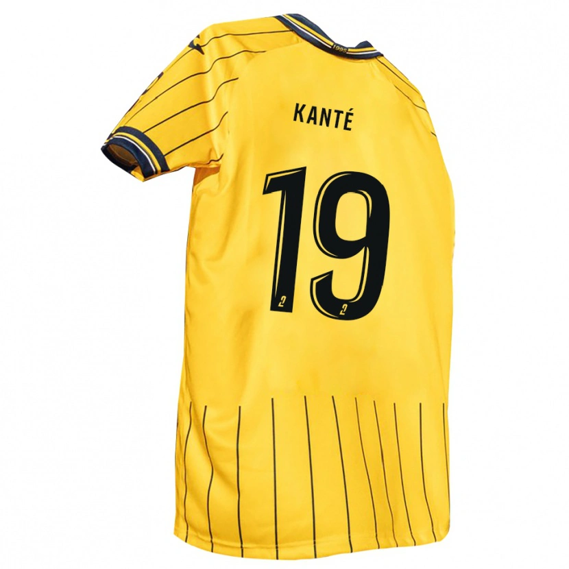 Danxen Dzieci Ousmane Kanté #19 Żółto-Granatowy Domowa Koszulka 2025/26 Koszulki Klubowe
