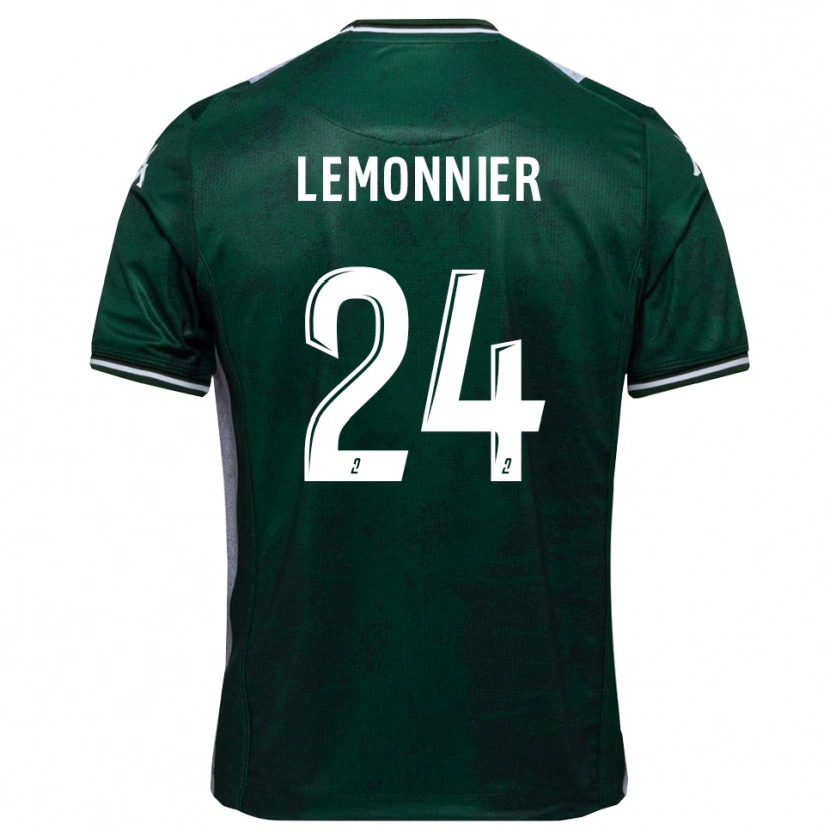 Danxen Dzieci Pierre Lemonnier #24 Zielono-Biały Domowa Koszulka 2025/26 Koszulki Klubowe
