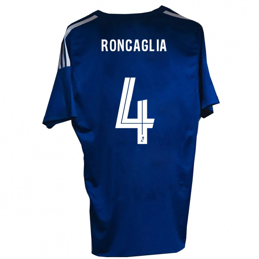 Danxen Dzieci Anthony Roncaglia #4 Niebiesko-Biały Domowa Koszulka 2025/26 Koszulki Klubowe