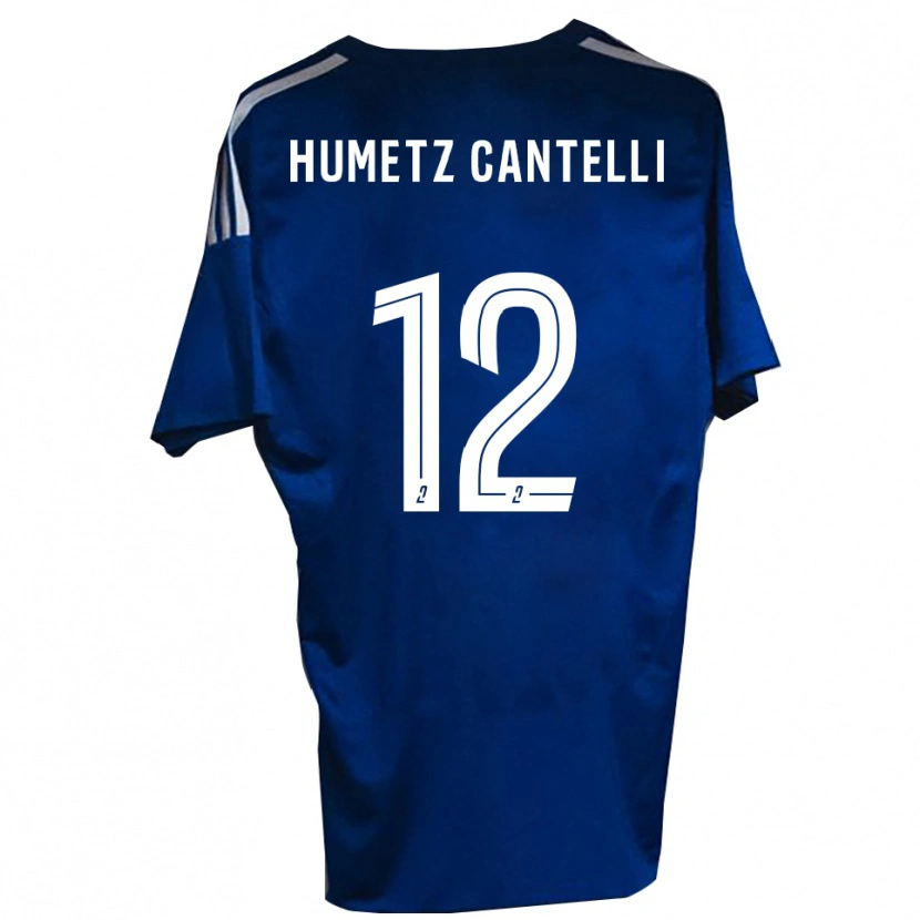 Danxen Dzieci Ange Humetz Cantelli #12 Niebiesko-Biały Domowa Koszulka 2025/26 Koszulki Klubowe