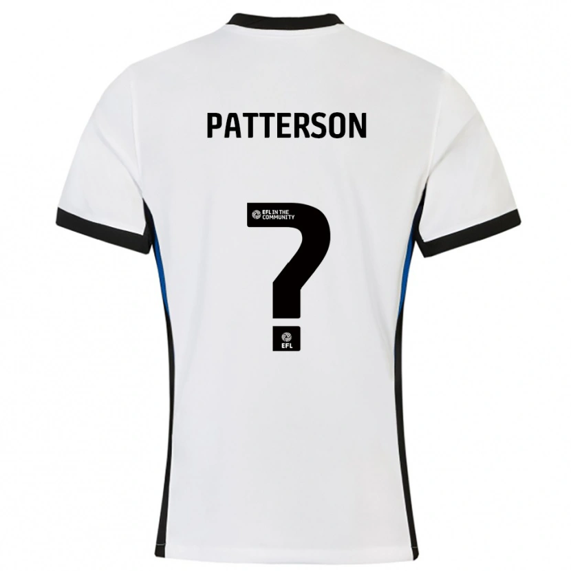 Danxen Dzieci Rico Patterson #0 Biało-Niebieski Wyjazdowa Koszulka 2025/26 Koszulki Klubowe