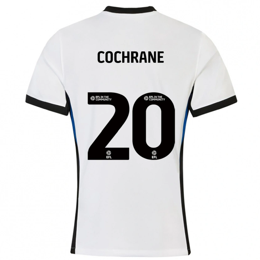 Danxen Dzieci Alex Cochrane #20 Biało-Niebieski Wyjazdowa Koszulka 2025/26 Koszulki Klubowe