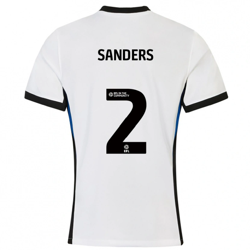 Danxen Dzieci Caleb Sanders #2 Biało-Niebieski Wyjazdowa Koszulka 2025/26 Koszulki Klubowe