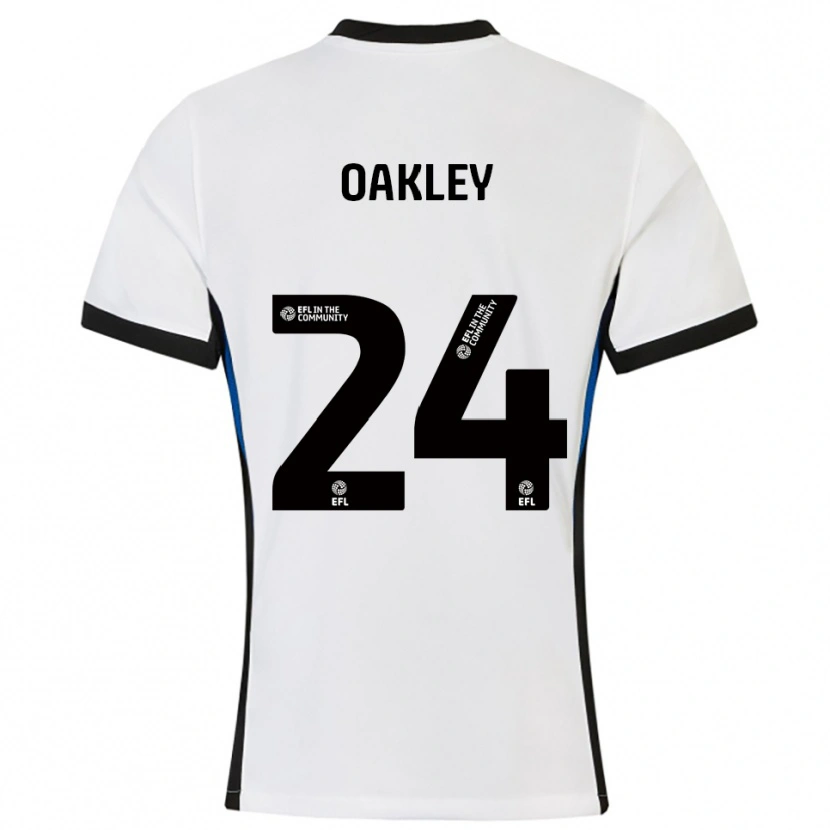 Danxen Dzieci Marcel Oakley #24 Biało-Niebieski Wyjazdowa Koszulka 2025/26 Koszulki Klubowe