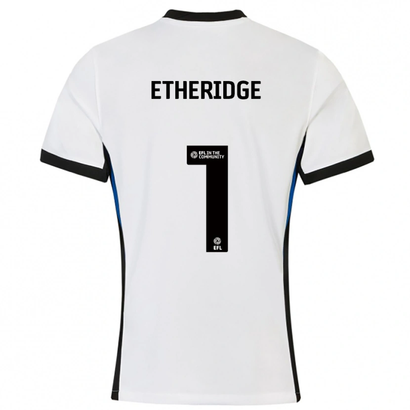 Danxen Dzieci Neil Etheridge #1 Biało-Niebieski Wyjazdowa Koszulka 2025/26 Koszulki Klubowe