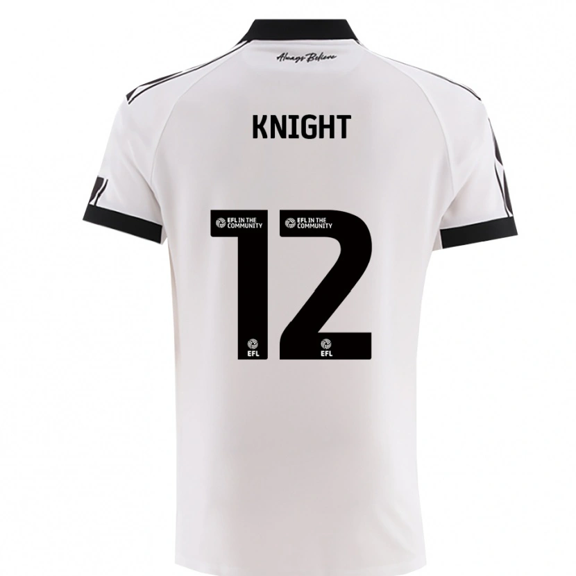 Danxen Dzieci Jason Knight #12 Biało-Czarny Wyjazdowa Koszulka 2025/26 Koszulki Klubowe