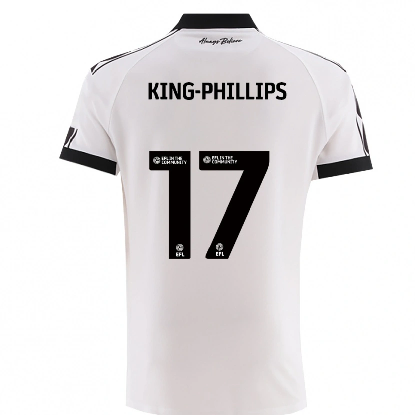 Danxen Dzieci Zac King-Phillips #17 Biało-Czarny Wyjazdowa Koszulka 2025/26 Koszulki Klubowe