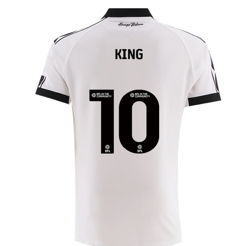 Danxen Dzieci Andy King #10 Biało-Czarny Wyjazdowa Koszulka 2025/26 Koszulki Klubowe