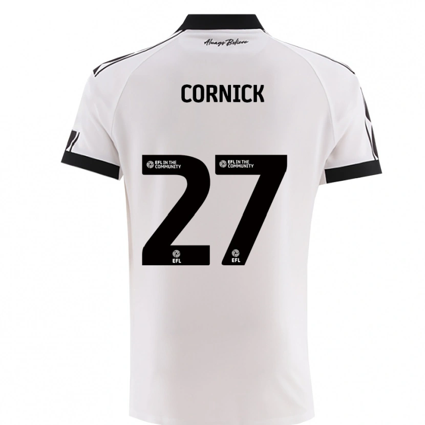 Danxen Dzieci Harry Cornick #27 Biało-Czarny Wyjazdowa Koszulka 2025/26 Koszulki Klubowe
