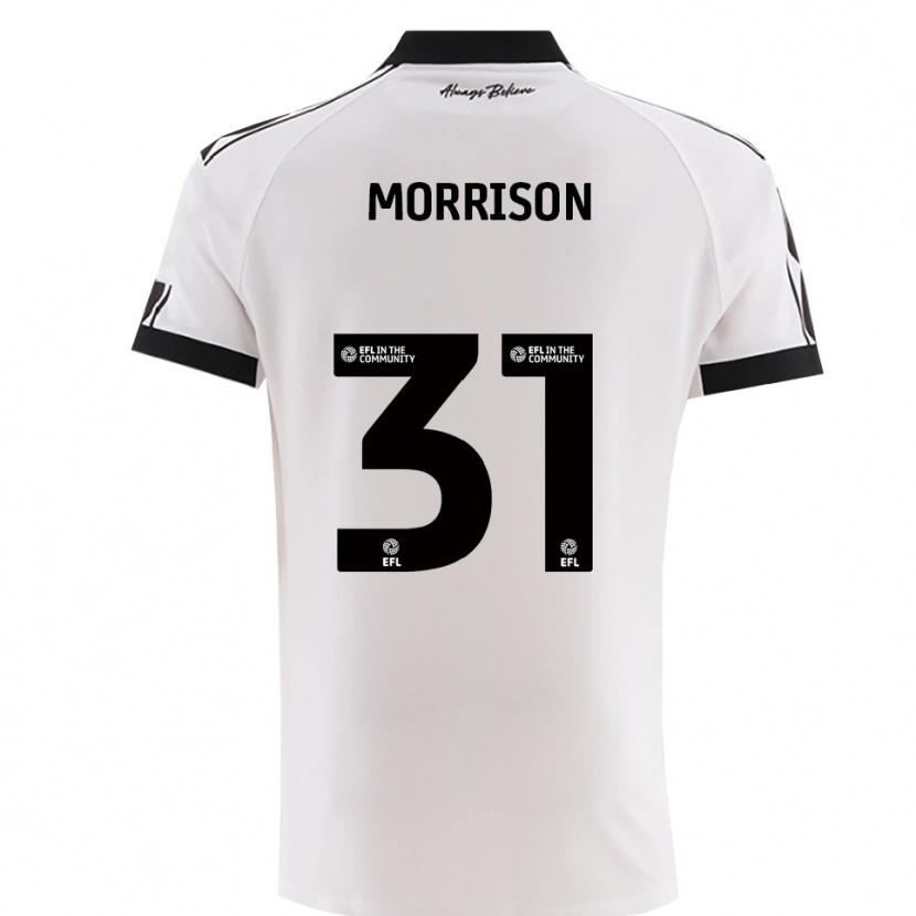 Danxen Dzieci Elijah Morrison #31 Biało-Czarny Wyjazdowa Koszulka 2025/26 Koszulki Klubowe