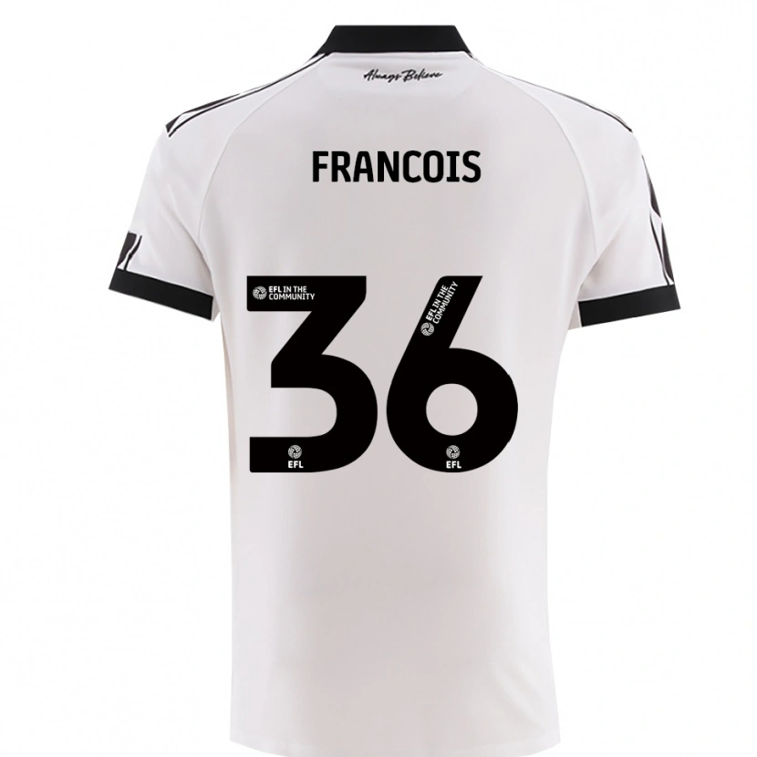 Danxen Dzieci Marlee Francois #36 Biało-Czarny Wyjazdowa Koszulka 2025/26 Koszulki Klubowe