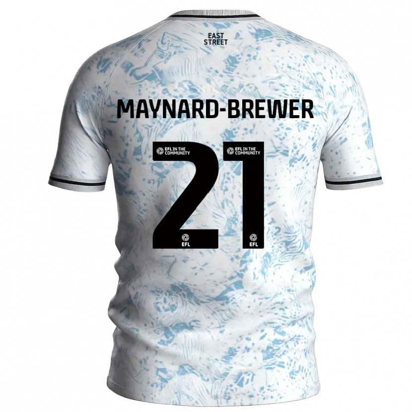 Danxen Dzieci Ashley Maynard-Brewer #21 Biało-Błękitny Wyjazdowa Koszulka 2025/26 Koszulki Klubowe