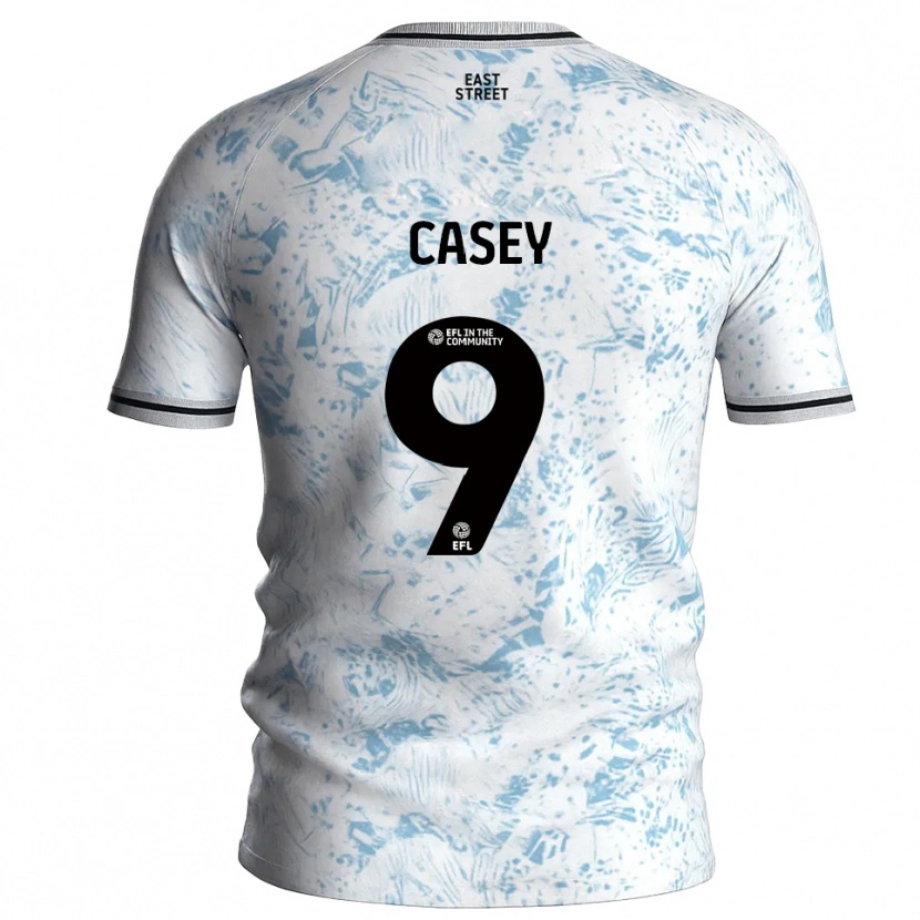 Danxen Dzieci Patrick Casey #9 Biało-Błękitny Wyjazdowa Koszulka 2025/26 Koszulki Klubowe
