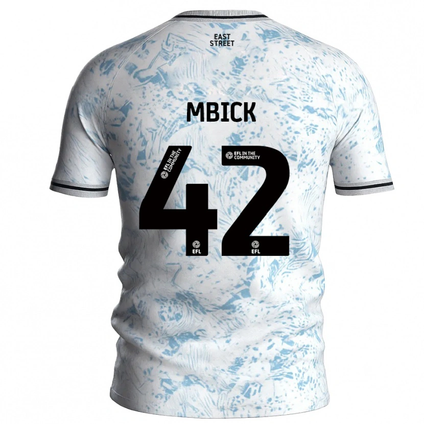 Danxen Dzieci Micah Mbick #42 Biało-Błękitny Wyjazdowa Koszulka 2025/26 Koszulki Klubowe