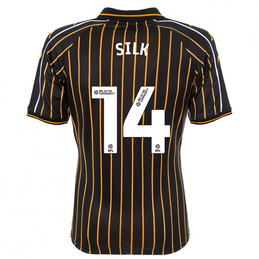 Danxen Dzieci Reuben Silk #14 Biało-Czarny Wyjazdowa Koszulka 2025/26 Koszulki Klubowe